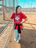 RED GAMEDAY BASEBALL TEE {{PREORDER}}