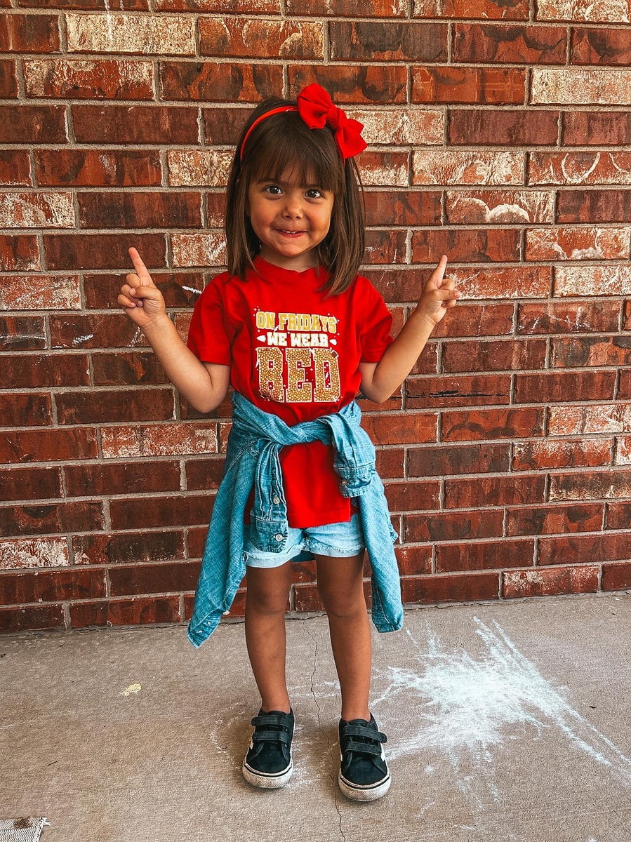 KIDS CHIEFS TEE {{PREORDER}} – Heart of Dixie Boutique