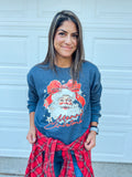 MERRY CHRISTMAS SANTA SWEATSHIRT (D GREY)