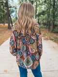 Brown Paisley Top