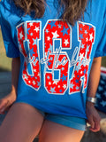 USA HOME OF THE BRAVE TEE (MYSTIC BLUE)