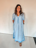 LIGHT BLUE STRIPES DRESS