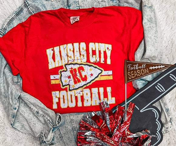 KANSAS CITY FOOTBALL BLOCK TEE {{PREORDER}}