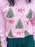 PINK BOWS AND TREES LONG SLEEVE {{PREORDER}}