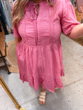 BARBIE PINK SWISS DOTS DRESS