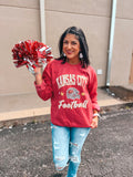 VINTAGE RED KANSAS CITY FOOTBALL SWEATSHIRT {{PREORDER}}