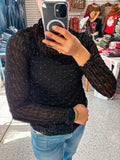 BLACK STUDDED LONG SLEEVE