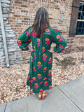 GREEN FLORAL DRESS