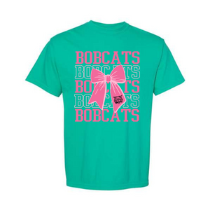 FLIPPIN BOBCATS STACKED BOW TEE {{PREORDER}}