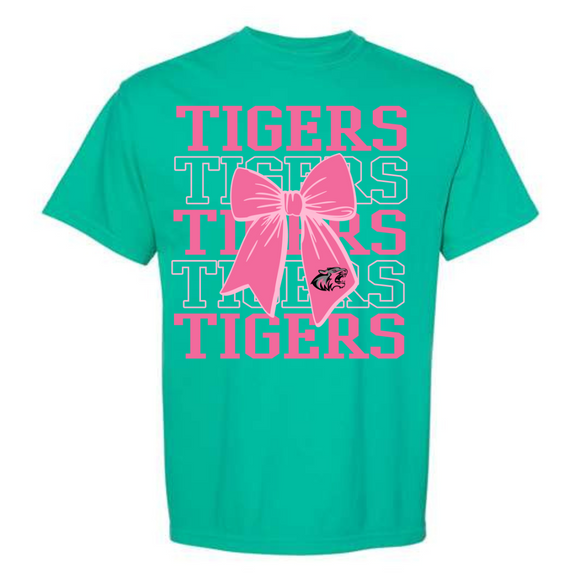 WILLARD TIGERS BOW STACKED TEE {{PREORDER}}