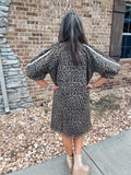 BROWN LEOPARD DRESS