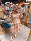 CREAM FLORAL DRESS