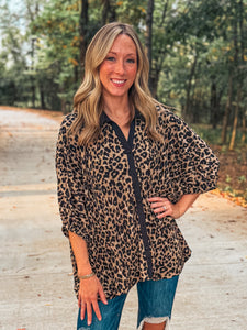 Animal Print Flowy Top