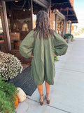 OLIVE FALL DRESS