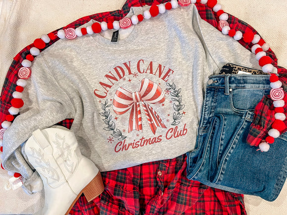 CANDY CANE CHRISTMAS CLUB TEE (ASH)
