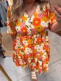BRIGHT FLORAL DRESS
