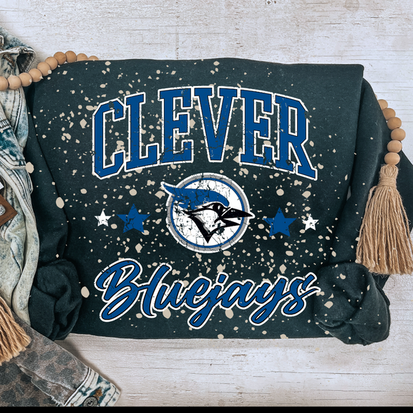 CLEVER BLUEJAYS VINTAGE STARS SWEATSHIRT {{PREORDER}}