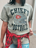 CHIEFS FOOTBALL KHAKI TEE {{PREORDER}}