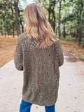 Olive Chunky Cardigan