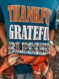 THANKFUL GRATEFUL BLESSED TEE  {{PREORDER}}