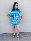 LIGHT DENIM EMBROIDERED TOP