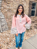 SOFT PINK FLORAL DETAIL TOP