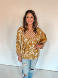MUSTARD PATTERN TOP