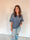 NAVY FAVORITE COMFY TOP