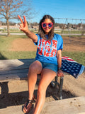 USA HOME OF THE BRAVE TEE (MYSTIC BLUE)