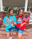 USA HOME OF THE BRAVE TEE {{ PREORDER }}