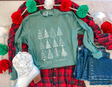 MERRY CHRISTMAS TREES LONG SLEEVE (L. GREEN)