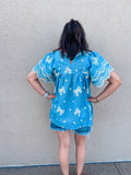 LIGHT DENIM EMBROIDERED TOP