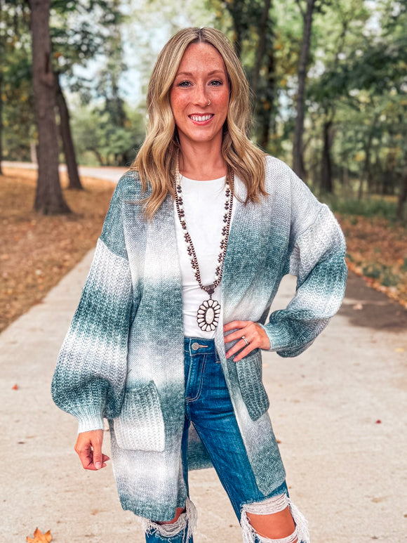 Grey Tie Dye Cardigan
