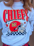 CHIEFS CHECK AND STARS SWEATSHIRT {{PREORDER}}