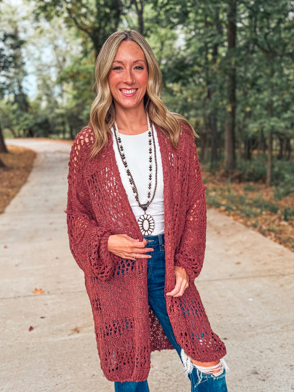 Rustic Brick Cardigan
