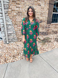 GREEN FLORAL DRESS