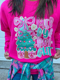 MERRY AND BRIGHT SWEATSHIRT (PINK)