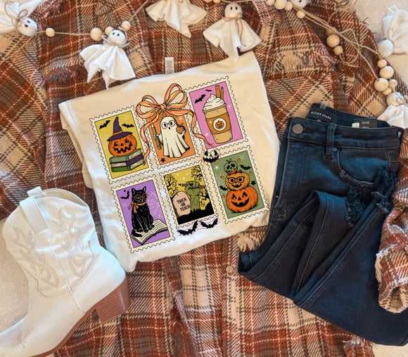 HALLOWEEN STAMPS TEE (IVORY)