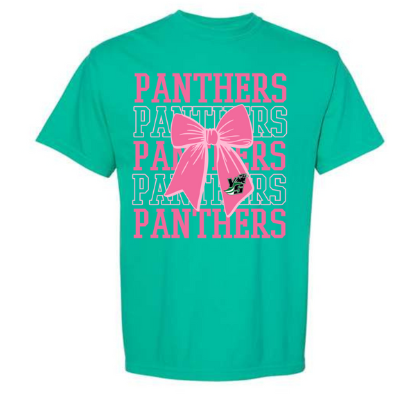YELLVILLE PANTHERS STACKED BOWS TEE {{PREORDER}}