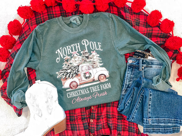 NORTH POLE CHRISTMAS TREE FARM LONG SLEEVE (BLUE SPRUCE)