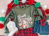 FROSTY THE SNOWMAN SWEATSHIRT (MILITARY GREEN)
