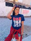USA STACKED TEE {{ PREORDER }}