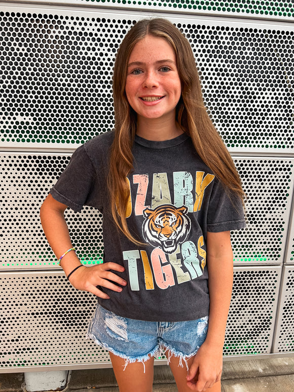 COLORFUL OZARK TIGERS TEE-PEPPER