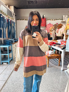 MINERAL WASH COLORBLOCK TUNIC