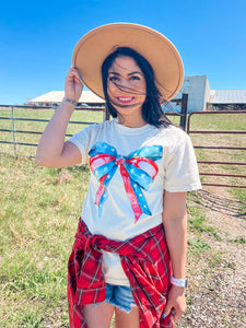 PATRIOTIC BOW TEE {{ PREORDER }}