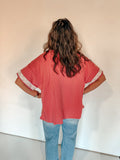 ROSE FLOWER DETAIL TOP