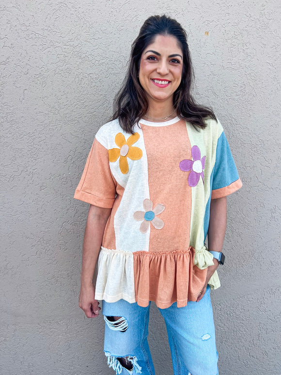 TOAST VANILLA SHORT SLEEVE COLOR MIX TOP