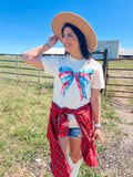 PATRIOTIC BOW TEE {{ PREORDER }}