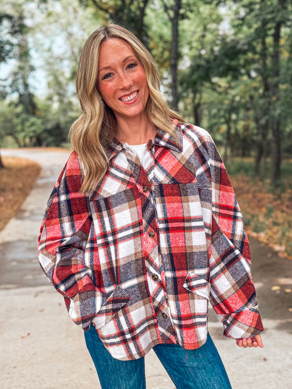 Rust Plaid Shacket