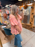 BRIGHT PINK FLORAL TOP